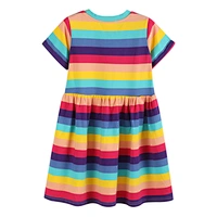 Round Neck Rainbow Strap Baby Dresses